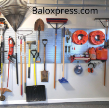 How to hang garden tools on garage wall